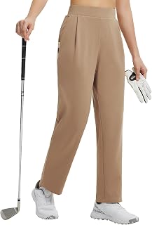 Women's Fleece Lined Pants Golf Winter Pockets High Waisted Thermal Cold Travel Work