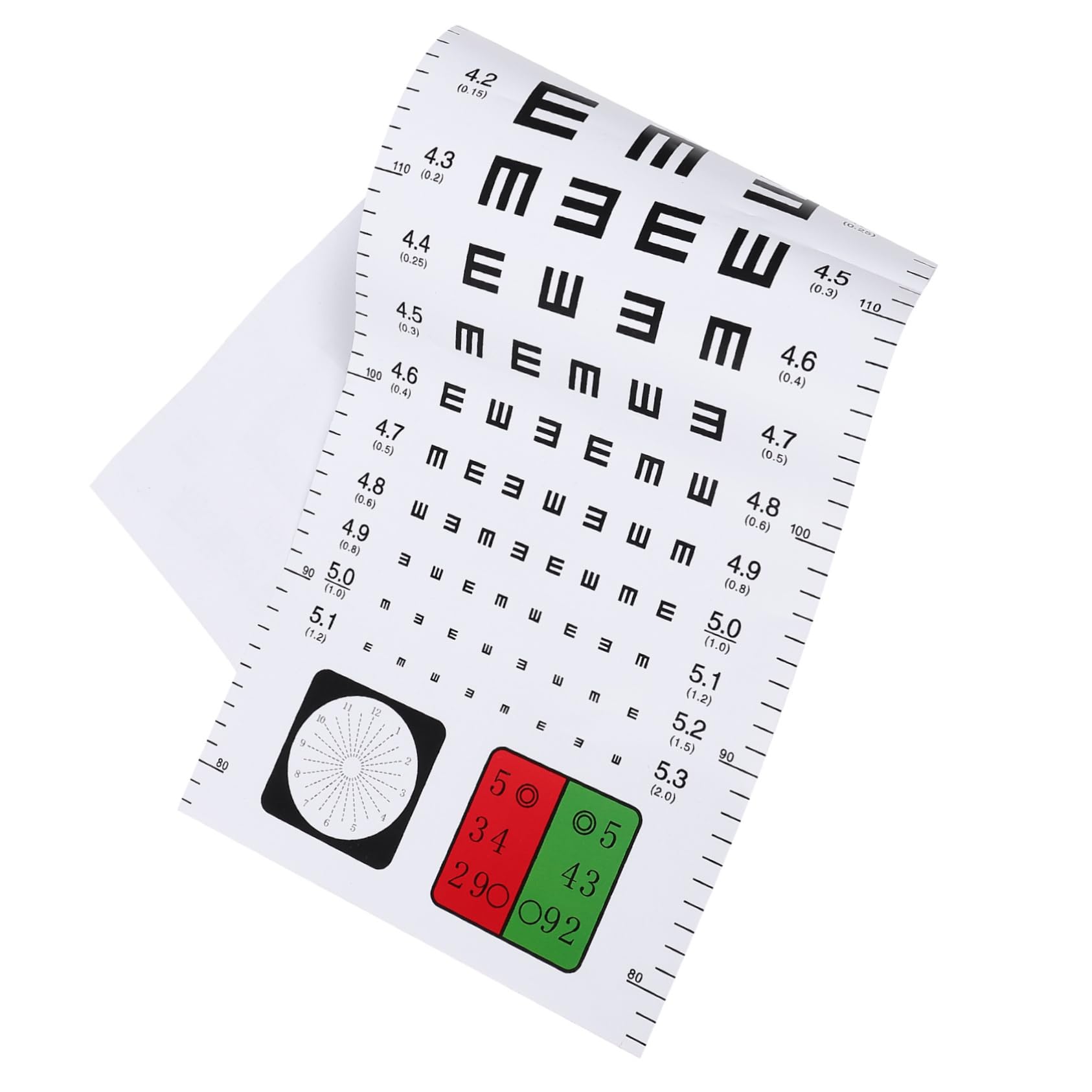 BELLIFFY Plastic Eye Vision Test Chart Test Eyesight Convenient Eye Chart