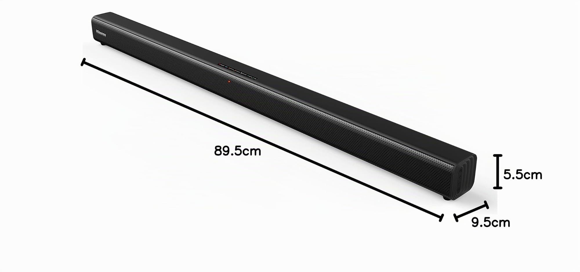 Hisense HS205G Barre de Son 2.0, 120 W, Dolby Audio, DTS Virtual X, Bluetooth, HDMI Arc/Optical/AUX/USB, 4 Modes de Son