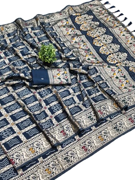 Jacquard Bandhani Soft Silk Saree Pure-picture-44