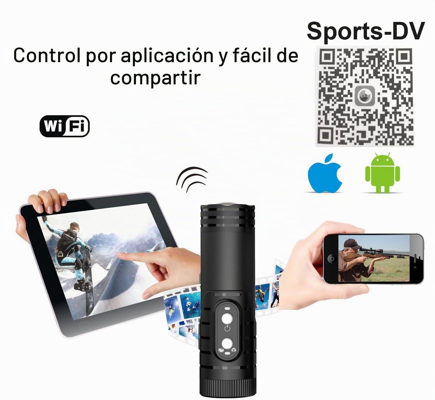 cámara para rifle de caza, cámara de video shotgun para grabaciones en arcilla y caza bicicleta moto deporte DV