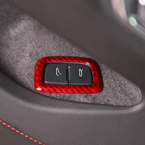 Miniatura 6 de Sekhyna Cubierta de botón del interruptor del maletero compatible con Corvette C8 Stingray 2020 2021 2022 2023 fibra de carbono real  ABS 1 pieza C8