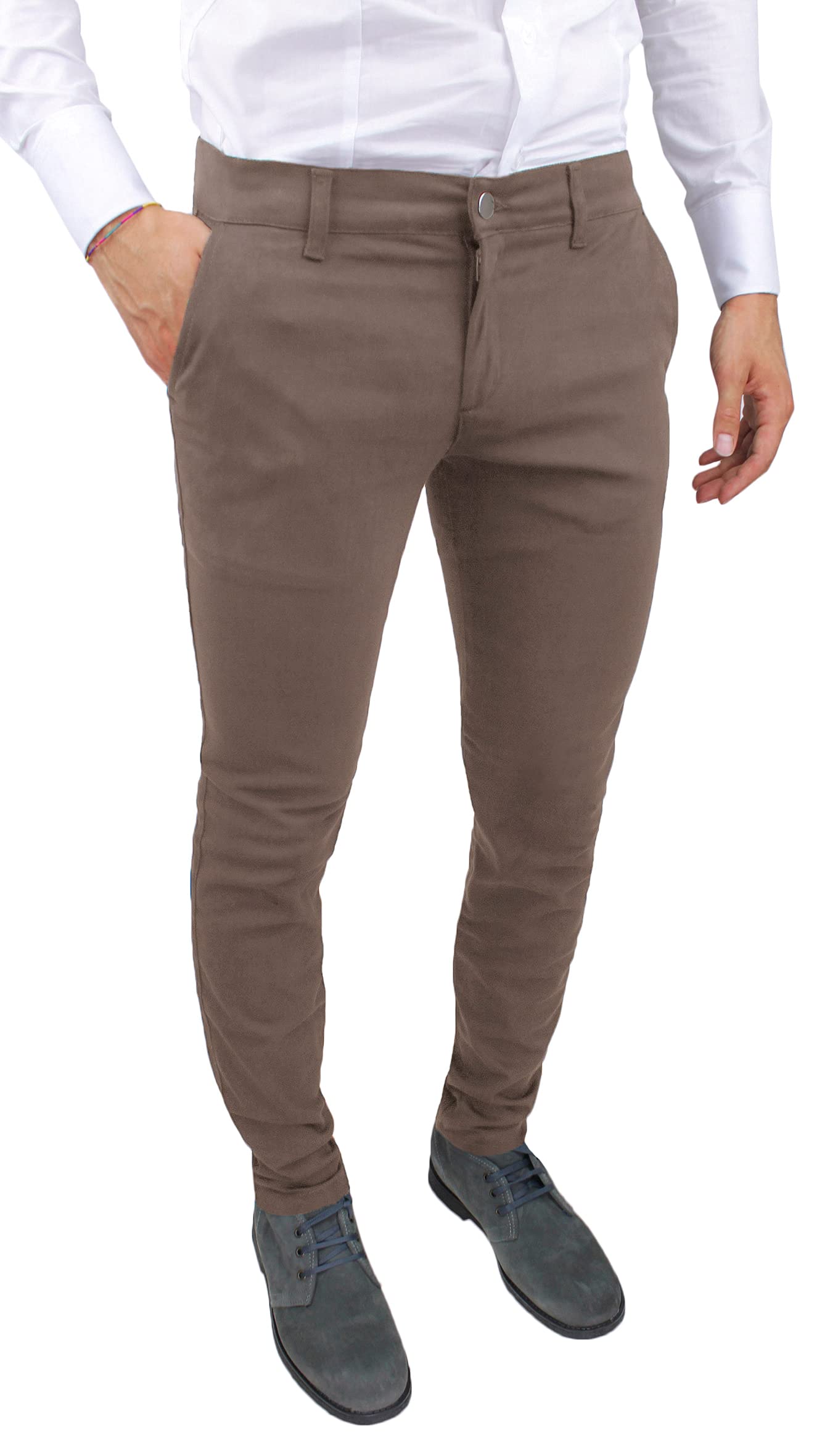Evoga Pantaloni Uomo Invernali Slim Fit Casual Eleganti in Cotone