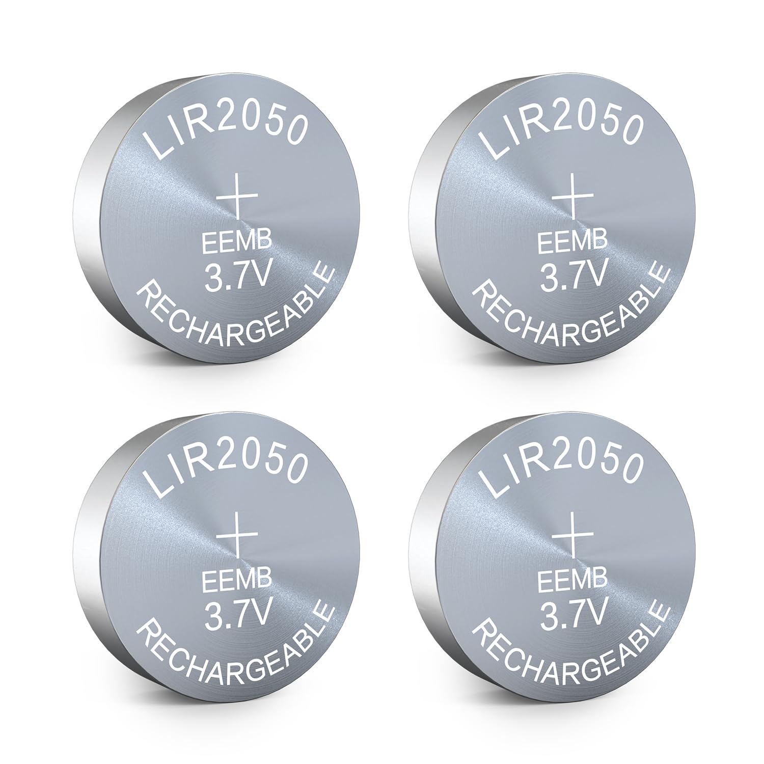 EEMB4PACK LIR2050 Rechargeable Battery 3.7V Lithium-ion Button Batteries Coin Cell Battery for Earphone Wearable device Watch