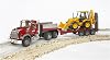 Bruder - Truck Scale Model Carrying Mack Granite Jcb