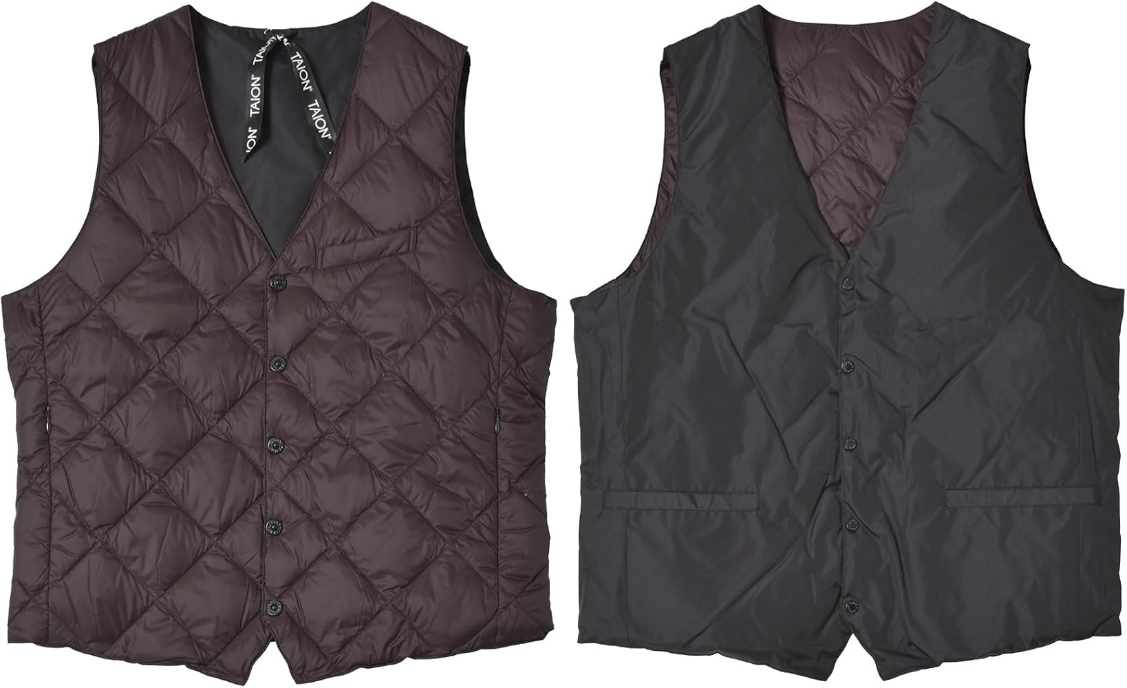 TAION リバーシブル ダウンジレ ダークチョコ(R003CI) Mサイズ TAION リバーシブル ダウンジレ ダークチョコ(R003CI) Mサイズ