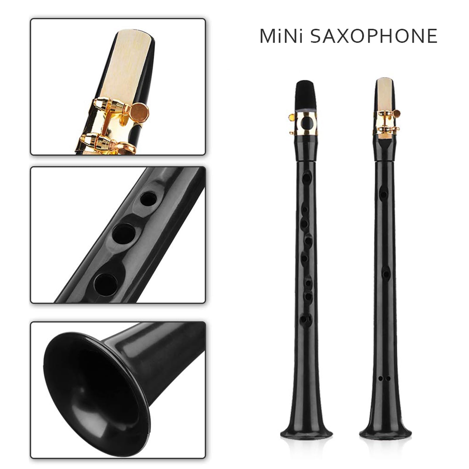 1/2 Kit di sassofono tascabile, Sax Alto Portatile con 4 ance 8 Cuscino dentale e borsa per trasporto | per strumenti a per principianti in sassofono, pratica leggera BB Sassofono