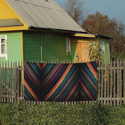 MINDBBDFJ Colored Stripes Vertical Print Banners And Signs For Outdoor/Indoor,Personalized Banner Customizable Parties Halloween Banner (180x90cm)4