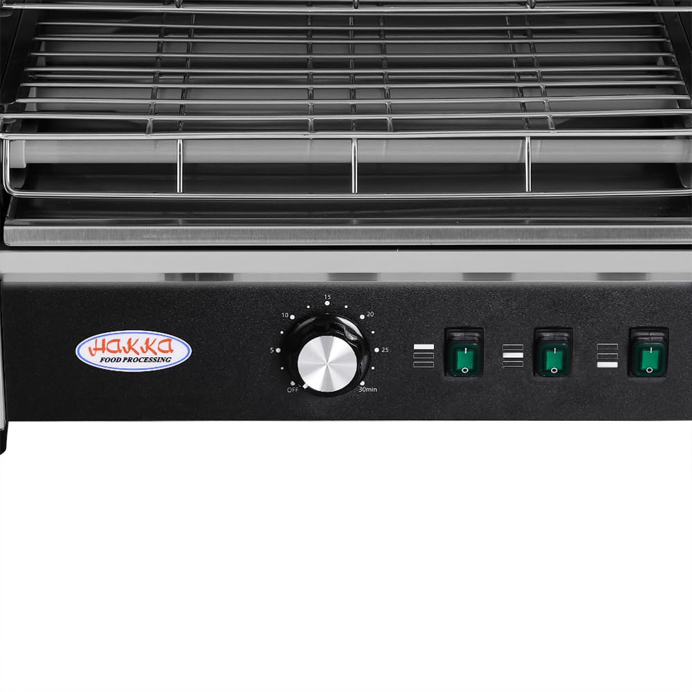 Hakka Gril Salamandre Professionnel, Appareil éLectrique de 3150 W pour Faire Fondre le Fromage, Avec Tiroir Ramasse-Miettes Amovible, IdéAl pour Les Pizzas, Les Steaks et Les Sandwichs - 3 éLéMents C
