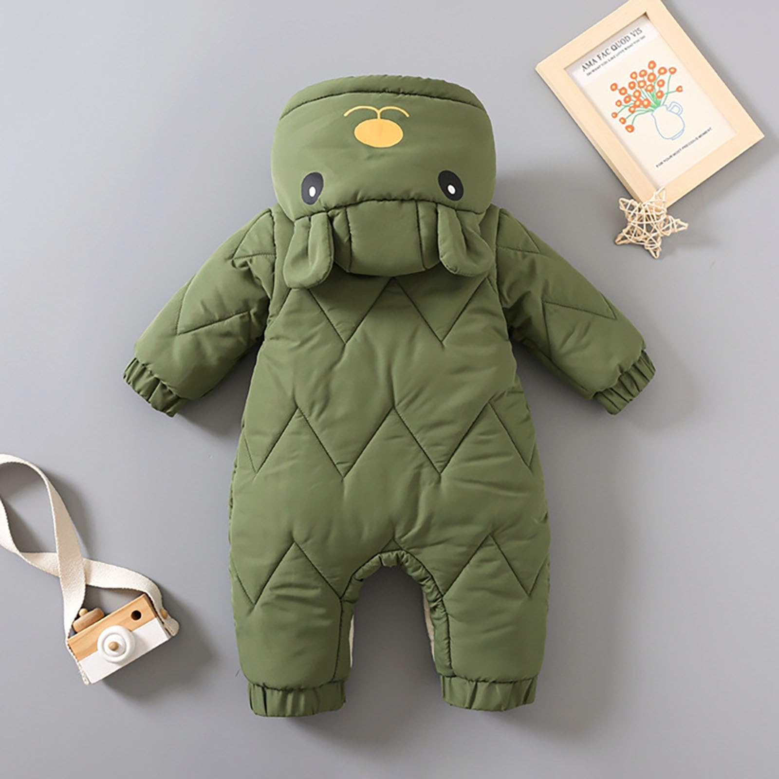 Generisch Bambino Orso Vestito Neonato Inverno Cappotto Caldo Cappuccio Tuta Per Ragazzi