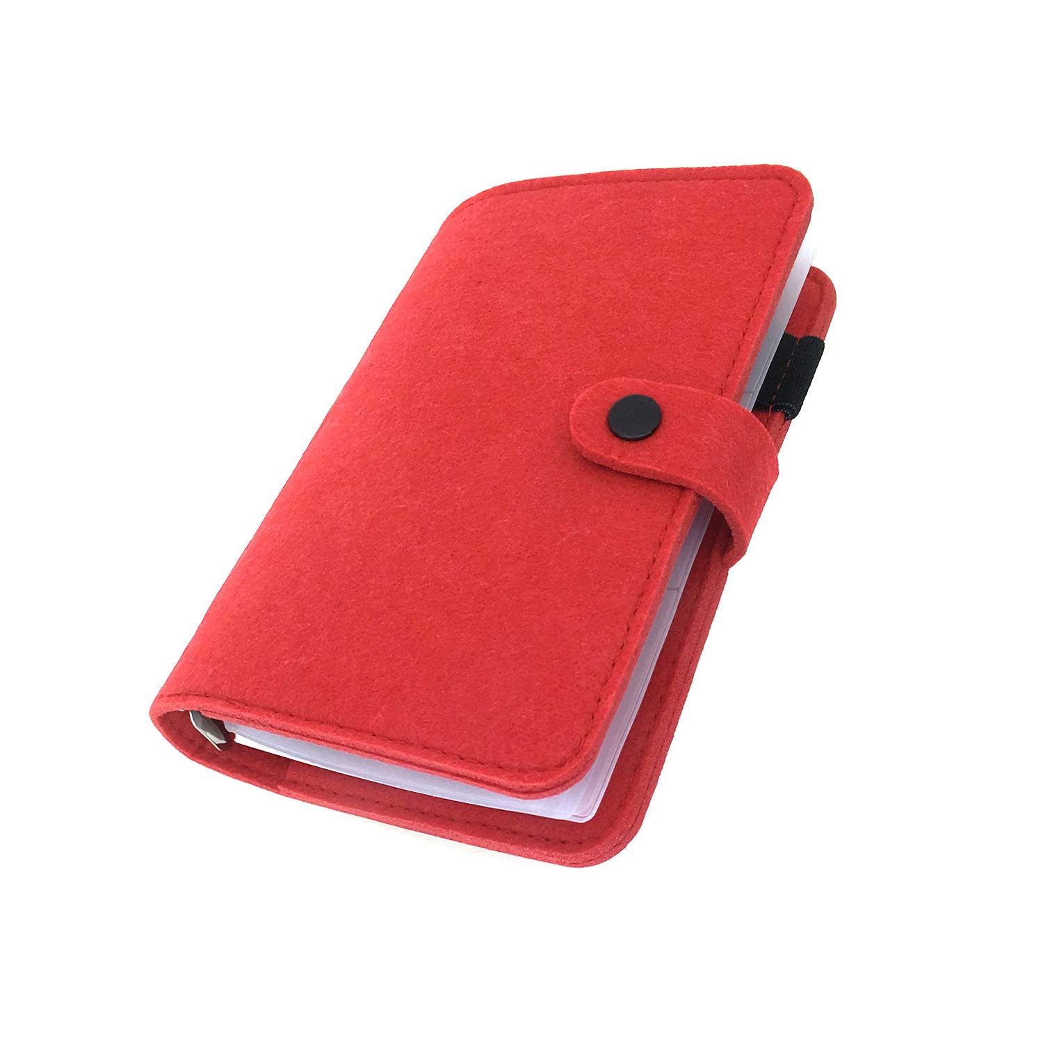 A6 Felt Binder with Pages & Binder Pocket Set Red BW