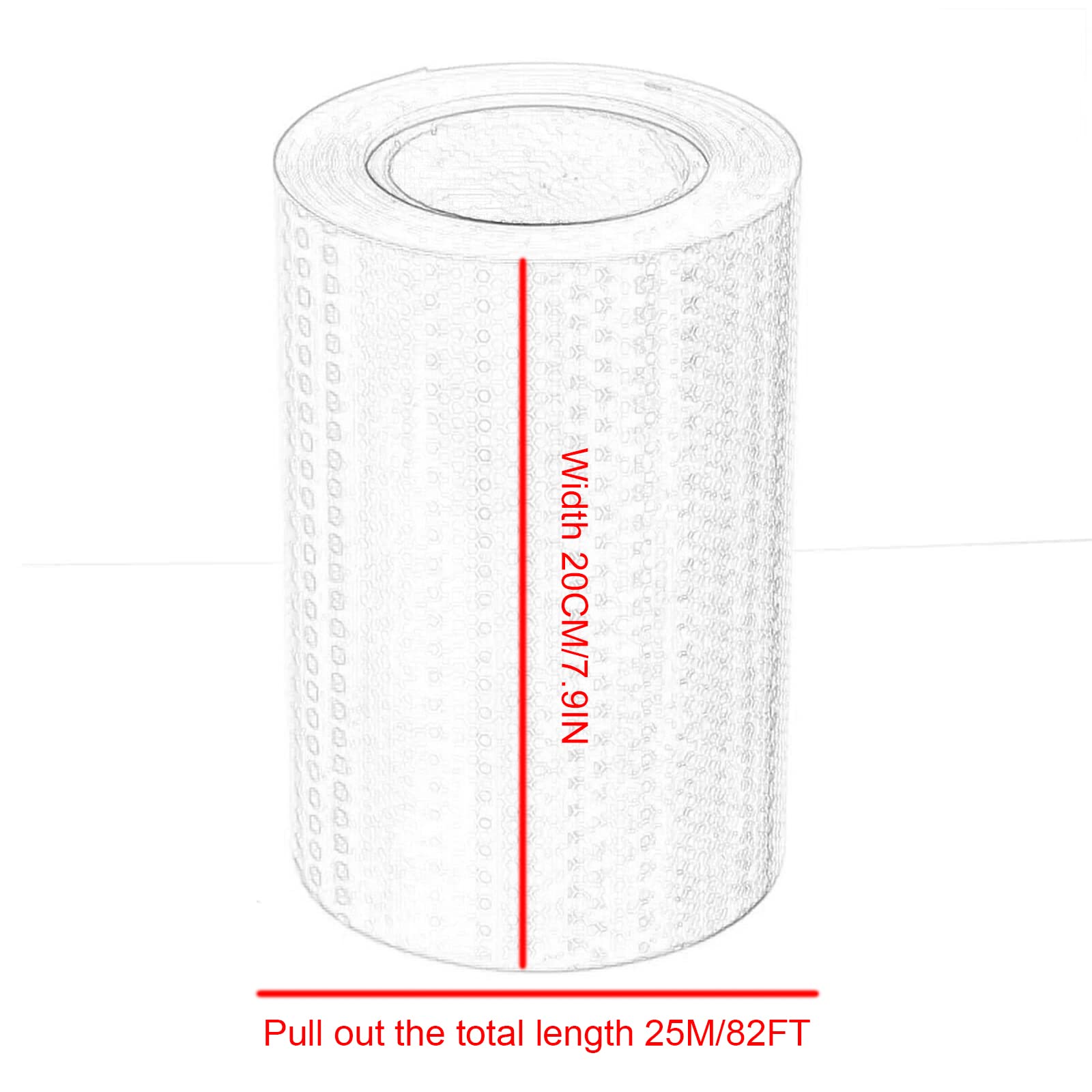 WSNDY 5/10/20CM X 82Feet Cinta Reflectante De Advertencia De Seguridad, Alta Intensidad Pegatinas De Seguridad Cinta Adhesiva Reflectante Impermeable