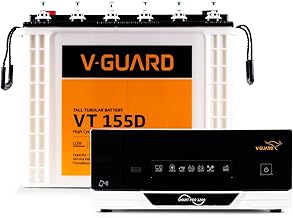 V-Guard Smart Inverter & Battery Combo (1200 Digital Sine Inverter With Tall Tubular 150Ah Battery) For Home, Office & Shops