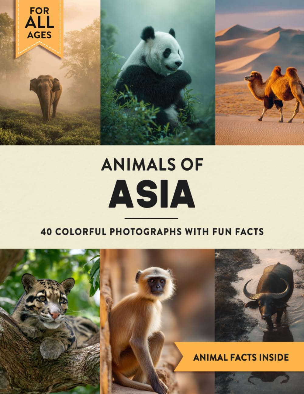 Animals of Asia: A Wildlife Picture Book With Fun Facts Including Himalayas and Borneo For Kids & Adults