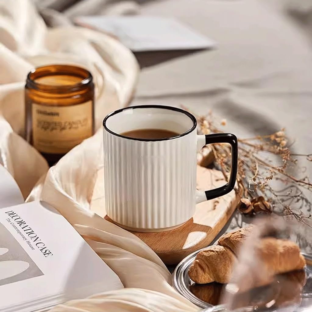 Tazza di Vetro, Tazza da tè, Tazza da caffè in Vetro, Tazza Semplice Tazza in Ceramica Tazza da Bere per Ragazzi e Ragazze Casa Coppia Ufficio Tazza da caffè (A)