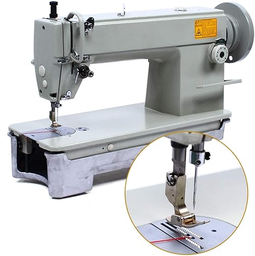 Miniatura 3 de Máquina de coser de cuero industrial, punto de bloqueo resistente de material grueso para coser camisas, trajes, jeans, chaquetas de cuero, faldas,