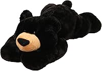 Vista 1 de Hronsa Animales de peluche con peso, oso con peso, lindo cojín de felpa de oso negro para adultos, niños y niñas, 11.8 pulgadas