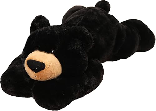 Animales de peluche con peso, 29.5 pulgadas, 6.2 libras, juguete de peluche con peso de oso negro, lindo cojín de felpa para adultos, niños y niñas disponible en Yaxa El Salvador
