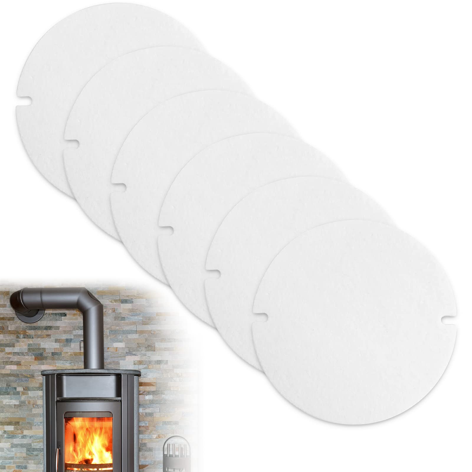 Buy Vegena Seal sealing for stove pipe flaps, pack of 6 flame seal