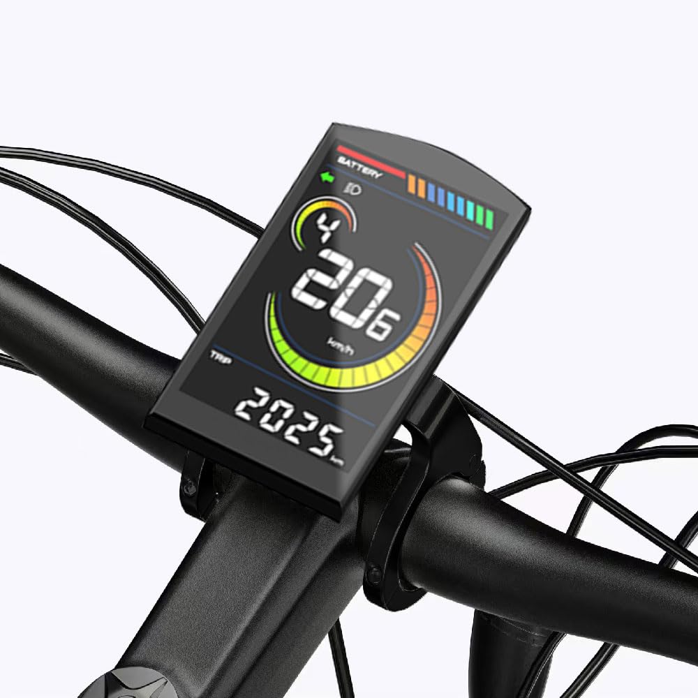 cysum Speedy Bici elettrica, mountain bike elettrica per uomo adulto, batteria al litio 48v 672 Wh, autonomia 100 km, coppia 75 Nm, 25 km/h, freno a disco idraulico