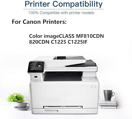 Miniatura 3 de Cartucho de tóner compatible con color imageCLASS MF810CDN 820CDN C1225 C1225IF para impresora láser Canon CRG-034, 5 unidades (2BK+C+Y+M)