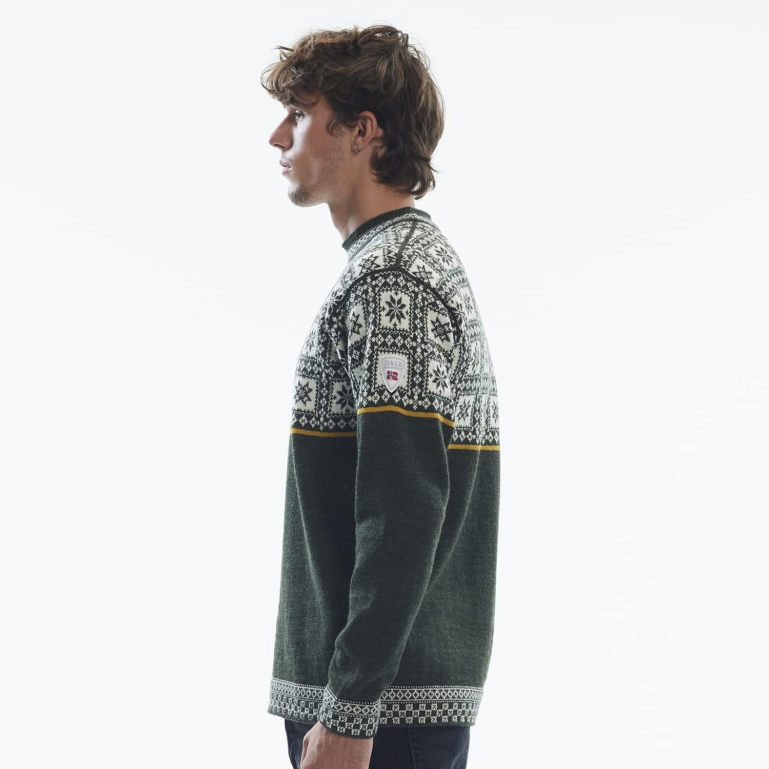 Dale of Norway Men's Tyssoy Crew Neck Wool Pullover Sweater