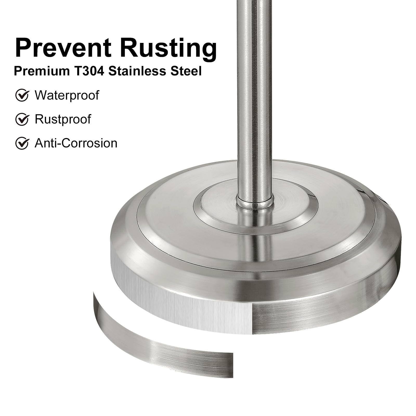 Brushed Nickel Toilet Paper Holder Free Standing，Stainless Steel — Amazon image 2