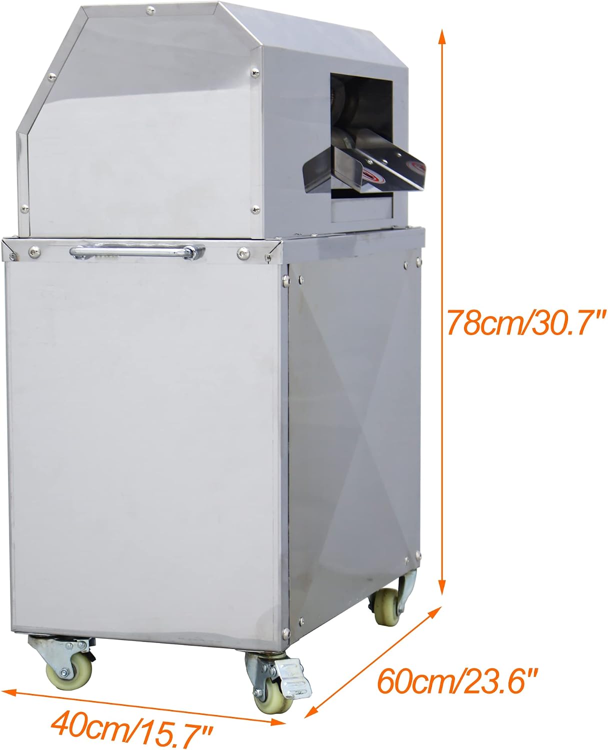 TECHTONGDA Three Feeding Ports Sugarcane Juicer Machine, Electric Sugar Cane Press Extractor Squeezer, Sweet Sorghum Press with 304 Stainless Steel Rollers, Sugar Cane Juicer for Commercial Juicing
