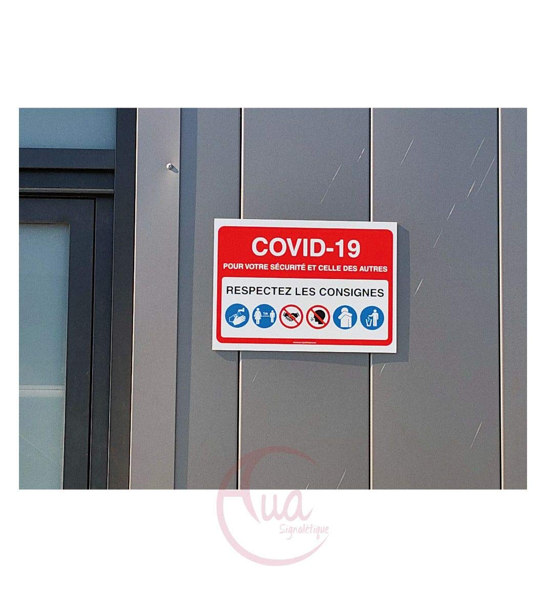 Aua Signaletique Abstandsschild „Respectez La Distance 1 M“ – Selbstklebend Oder Aus Aluminium