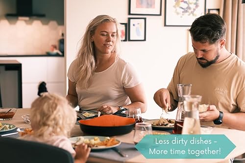 Miniatura 3 de Meno Splitten - Divisor multiusos de silicona flexible de grado alimenticio para separar y cocinar alimentos, fácil de usar y limpiar, sin BPA, apto