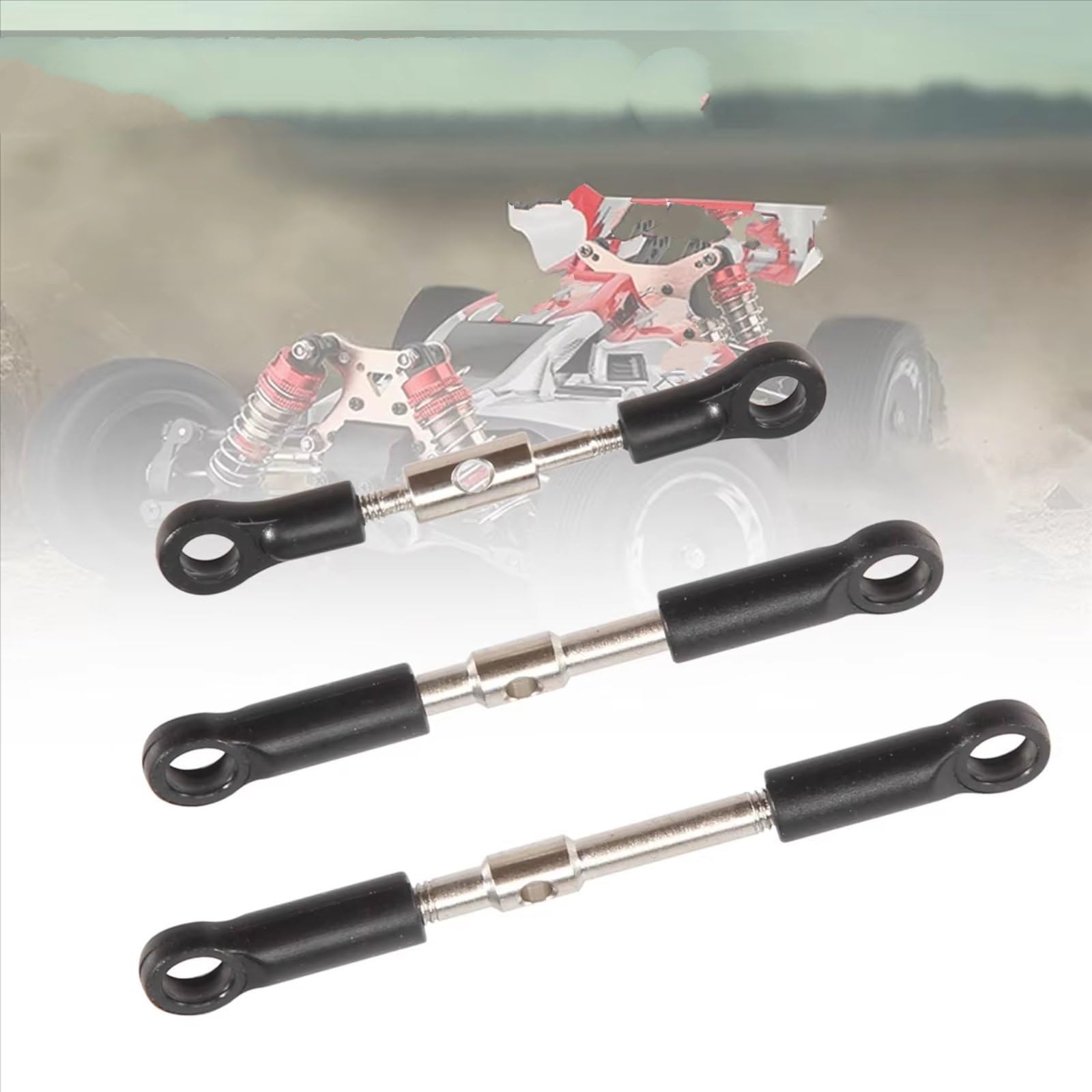 Rc Special Connecting Rod for 144001 144010 124017 124019 7Pcs Front Rear Tie Rod Servo Link Rod with Ball Screw RC Car Parts and Accessories Upgrade Replacement Use