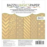 Bazzill Basics Cardstock Kraft Pad (24 Pack), 6 x 6