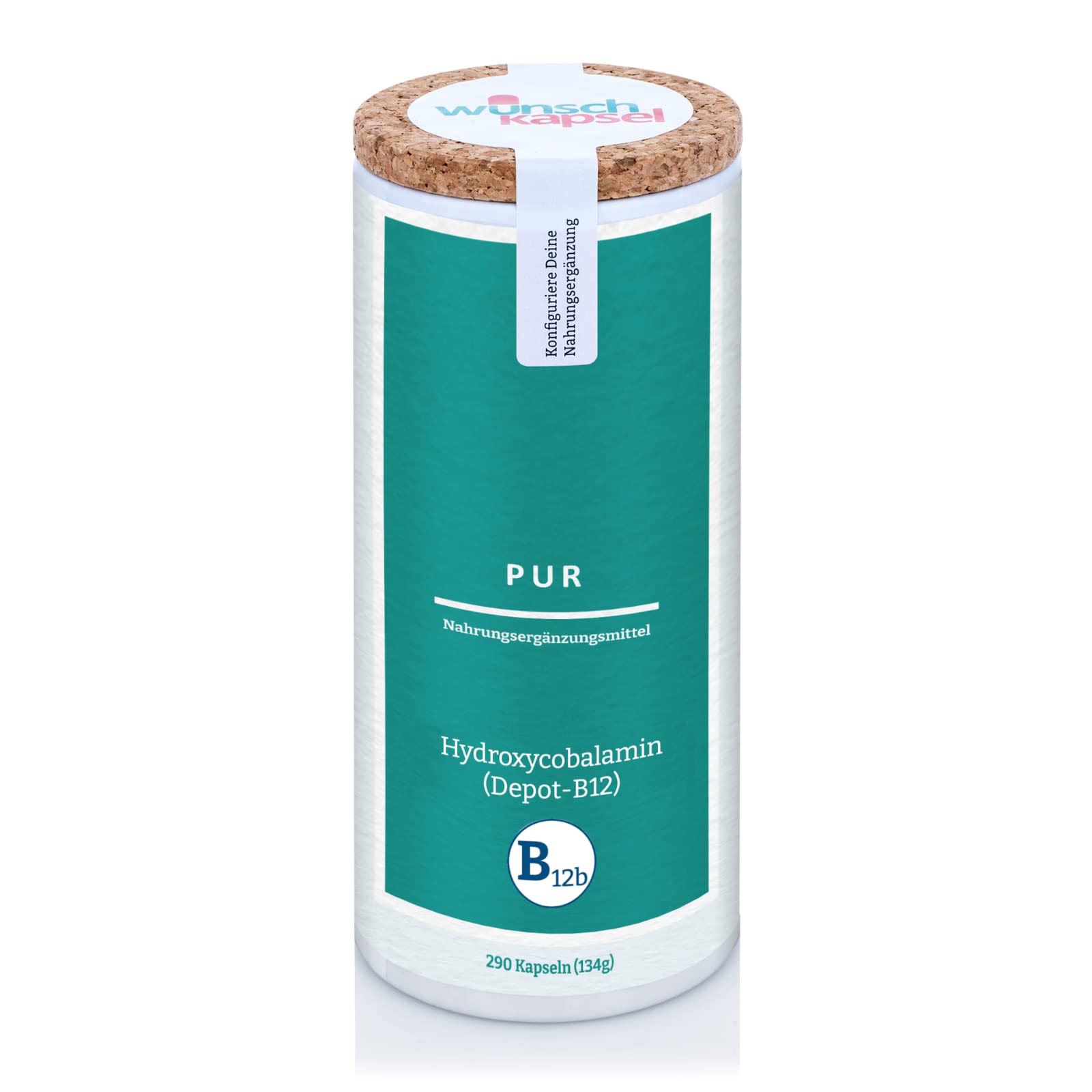 Hydroxycobalamin Pur, 250 mcg pro Tag, das Speicher-B12, 290 Kapseln