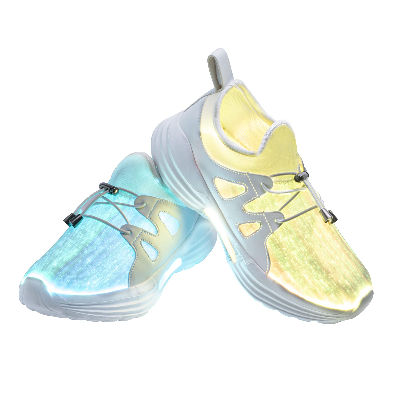 PYYIQIFiber Optic Led Shoes for Kids Light Up Sports Sneakers for Boys Girls Flashing Dancing Shoes for Festivals, Christmas, Halloween, New Year Party with USB Charging