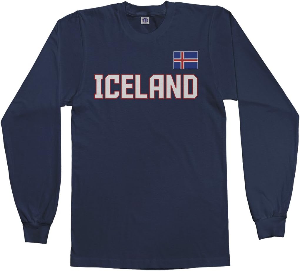 Threadrock Men's Iceland National Pride Long Sleeve T-Shirt