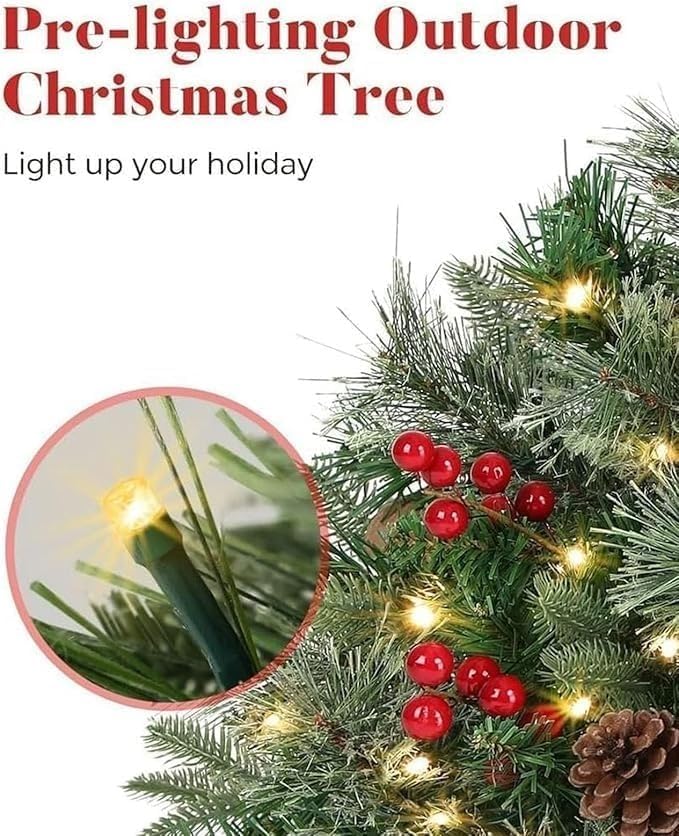 Adornos Navideños For Macetas, Rellenos For De Exterior | Relleno For Urna Árbol con Trípode, Pinos - Más Información(C,4pc)