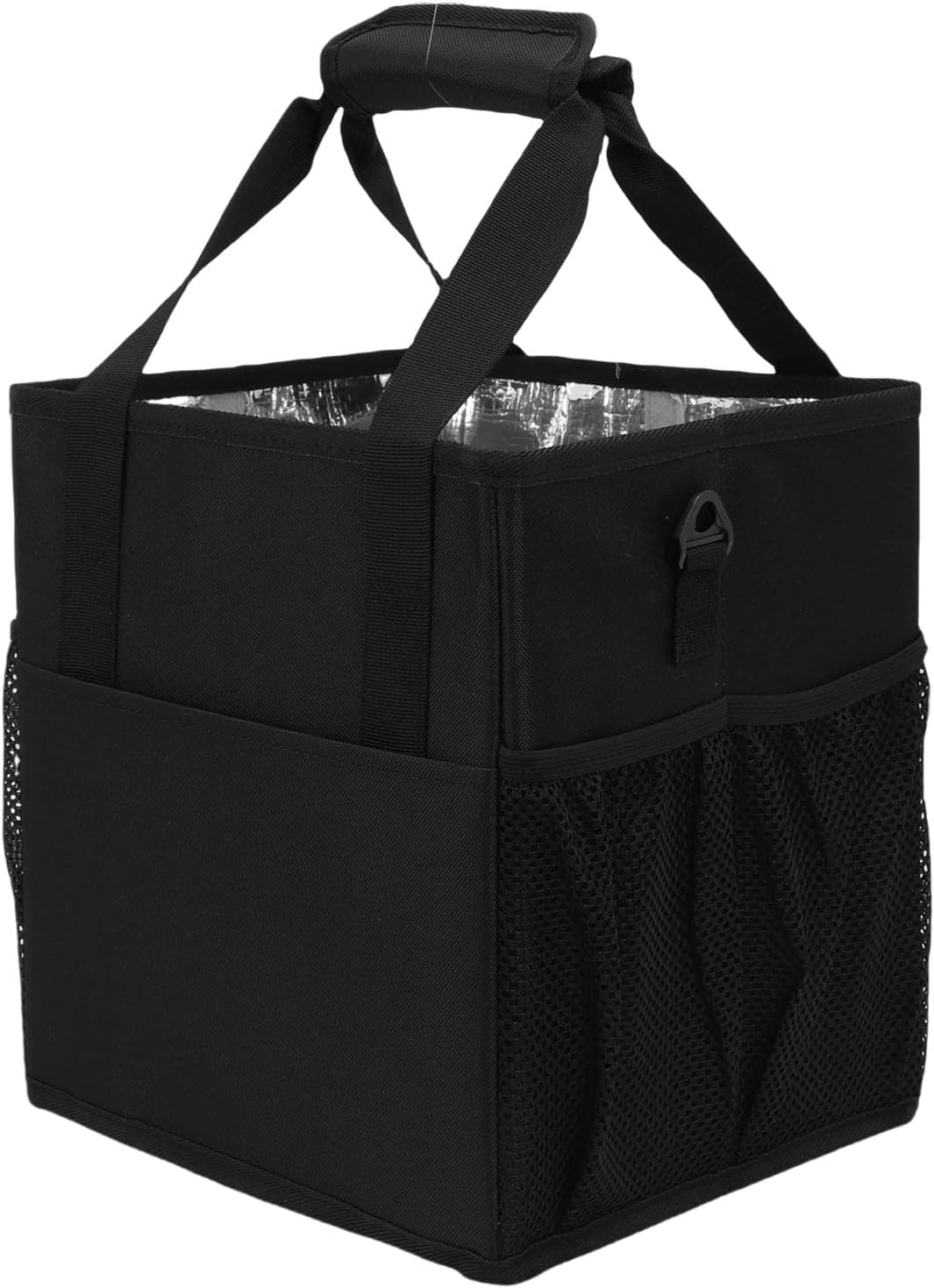 4 Cup Drink Carrier Bag, Insulated Hard Wall Beverage Holder, Travel Coffee Carrier with Adjustable Dividers & Sturdy Handle, Ideal for Takeout, Travel & Coffee Delivery Drivers