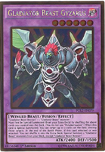 Gyzarus Bête du Gladiateur Yu-Gi-Oh PGL2-EN079 carte Gold Rare