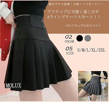 ラウドマウス プリーツスカート 白×黒 後ろウエストゴム 内側インナーパンツ レディース M ゴルフウェア LOUDMOUTH ラウドマウス プリーツスカート 白×黒 ミニ丈 スポーツ 当店在庫