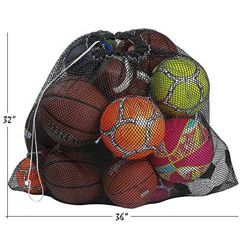 Handy Laundry Mesh Equipment Bag - 32” x 36” and 24” x 36” - Adjustable, sliding drawstring cord closure. Perfect mesh bag for parent or coach, making it easy to transport and keeping your sporting gear organized.