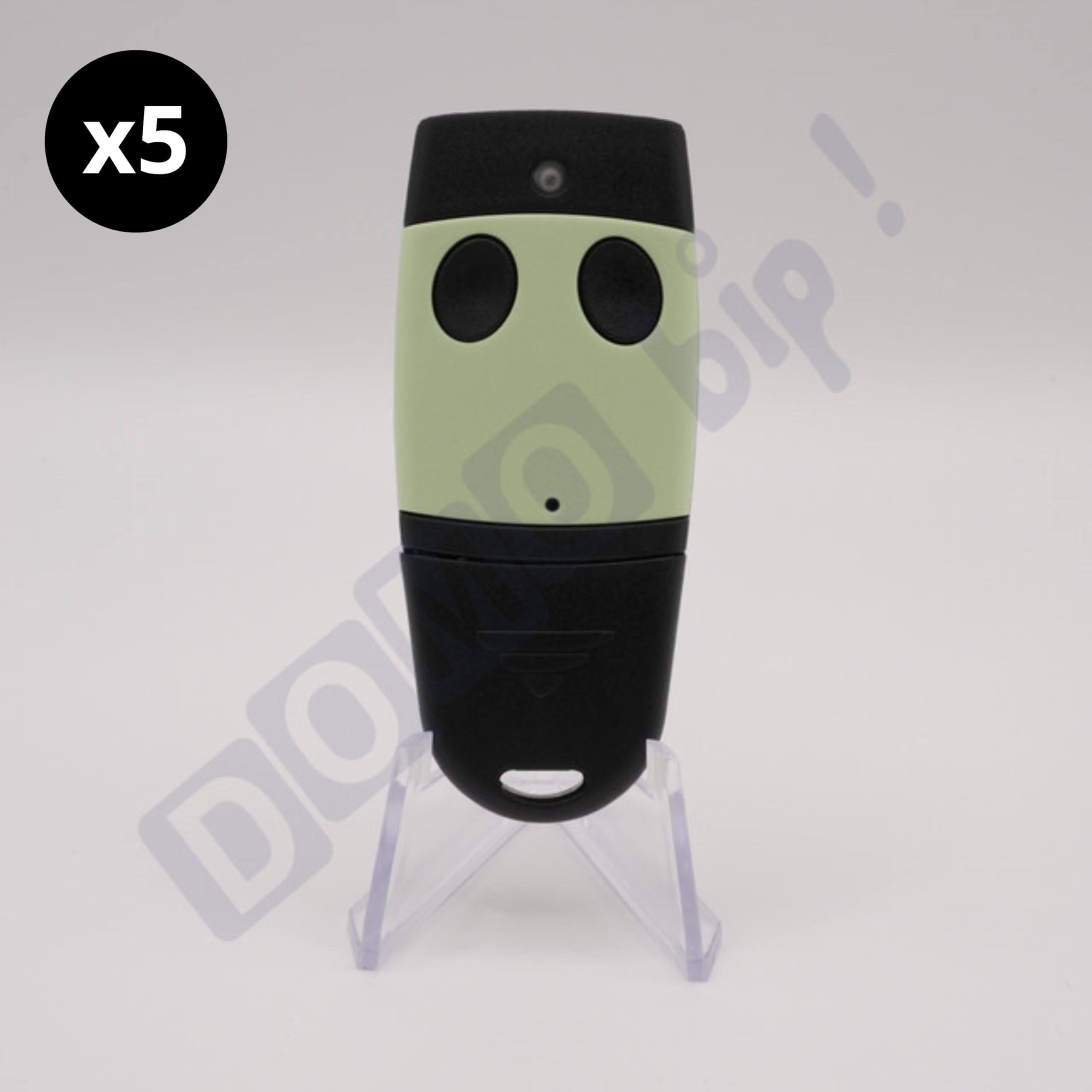 Cardin TXEDGE2 433.92 MHz Telecomando 2 Canali Verde Fluo & Nero per Automazioni - Tecnologia Codice Fisso + Rolling Code - Compatibile Ricevitori EDGE + 1 Goodies Domobip (confezione da 5)
