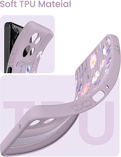 Miniatura 4 de Funda para Motorola Moto G Power 5G 2025 con 2 protectores de pantalla de vidrio templado, funda de silicona líquida floral para niñas y mujeres,