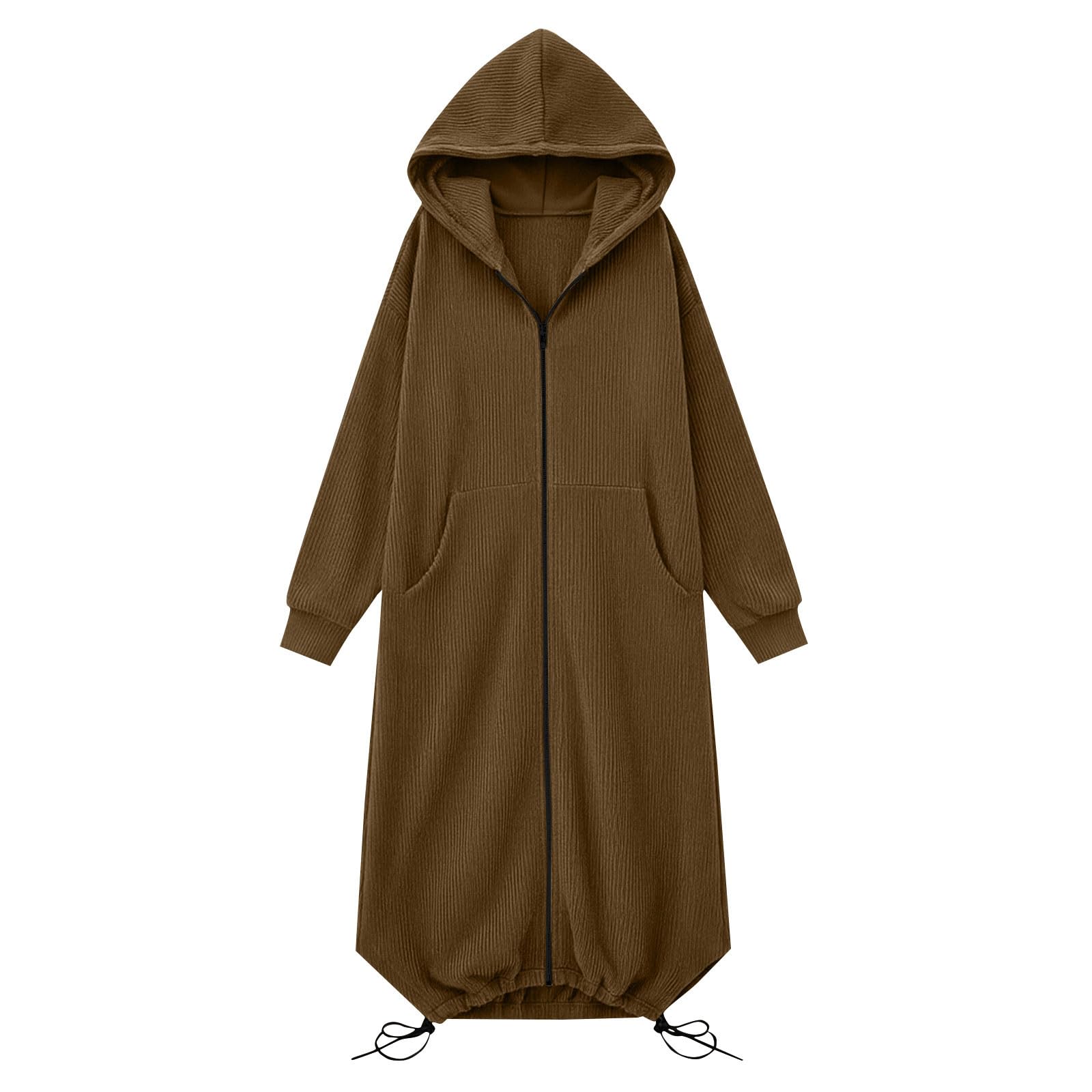 Générique Sweat Long avec Capuche Zippé Femme Élégant avec Poche Sweats Velours Casual Mode Pullover Classique Soft Manches Longues Respirante Streetwear Casual Confort Outdoor Sweat-Shirt