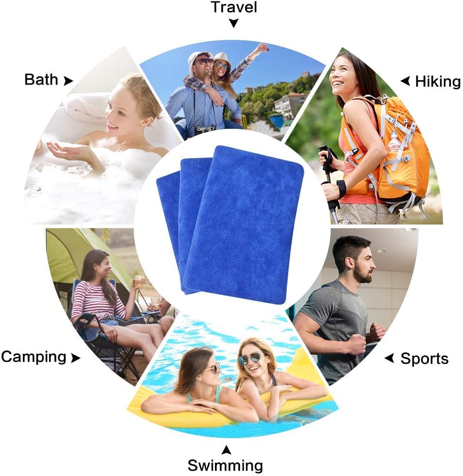 Microfiber Bath Towel Beach Towel Micro Fiber Bath Sheet Soft and Durable 80X170 cm (Grey)