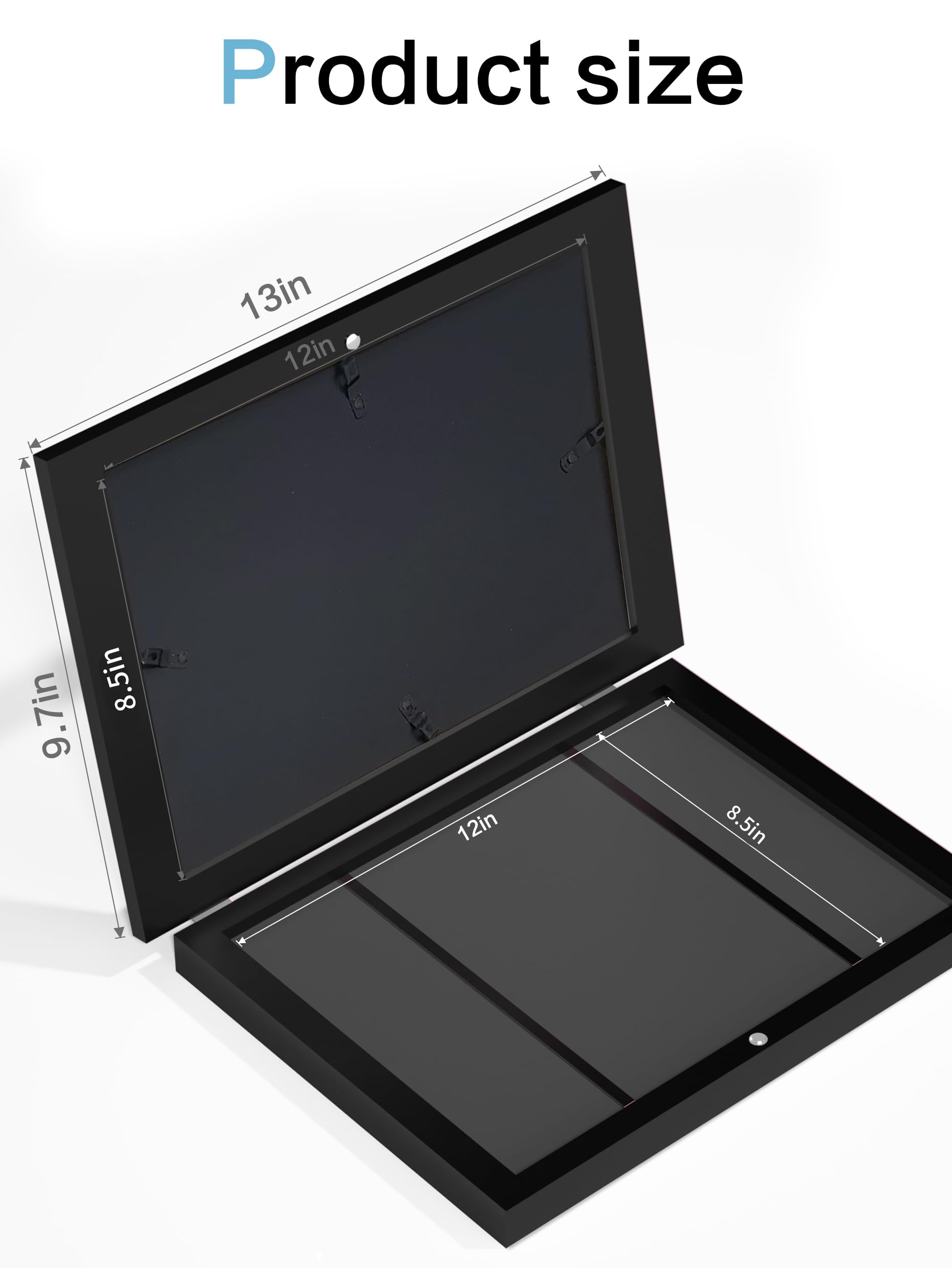 Orionstar 4 Pack Kids Art Frames, Artwork Picture Frames Changeable with Stand, Front Opening Picture Display Frames Holds 100 Paper Pcs, Artwork Display Storage Frames for Children, Desk, Home and