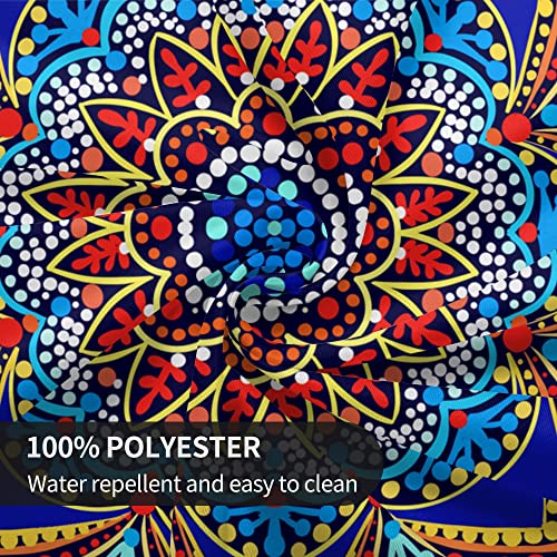 Mandala Round Tablecloth 60 Inch Stain Resistant Washable Table Cloth Spring Summer For Kitchen Party Coffee Dining Room #TOP5