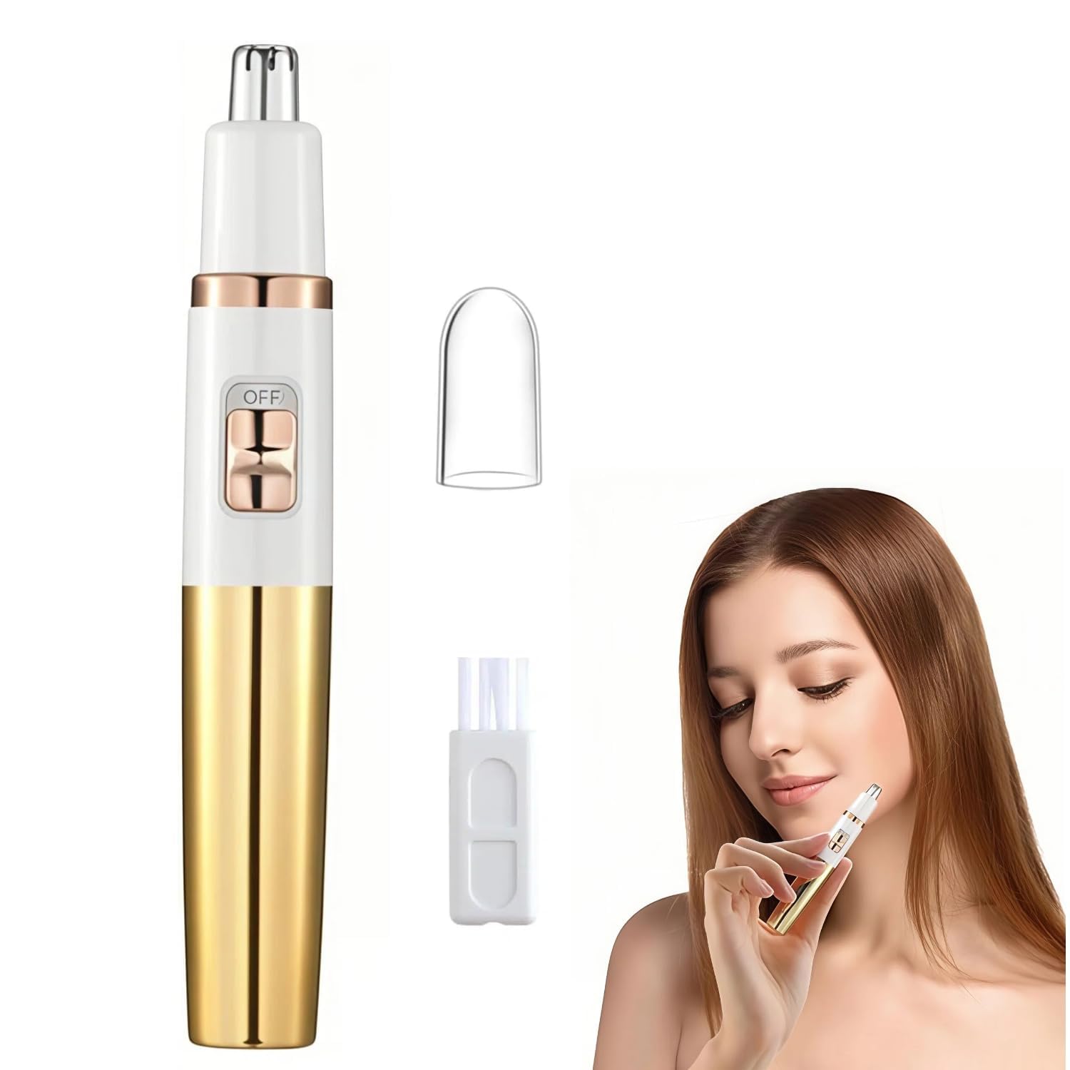 Nose Hair Trimmer Ear Hair Trimmer for Women Men Safe Comfortable Precision Hair Removal Washable Trimmer Head Easy