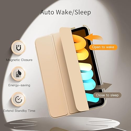 Miniatura 141 de MoKo Funda para iPad mini 7 (A17 Pro) Generation Case 2024, iPad mini 6 2021, funda delgada y ligera de 8.3 pulgadas de carcasa de policarbonato