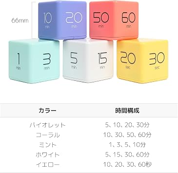 Mooas Cube Timer (Violet) & Multi Cube Clock Timer (White) Productivity Cube Timer, Flip Timer, Gravity Sensor, Time Management Desk Timer for ADHD, Kids, Study, Classroom, Kitchen