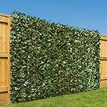 CHRISTOW Expanding Artificial Trellis Fake Ivy Leaf Hedge Garden Privacy Screening (1m x 2m)